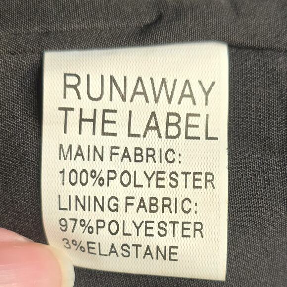 Runaway the Label black Bounce side split strapless top size M - Picture 9 of 13